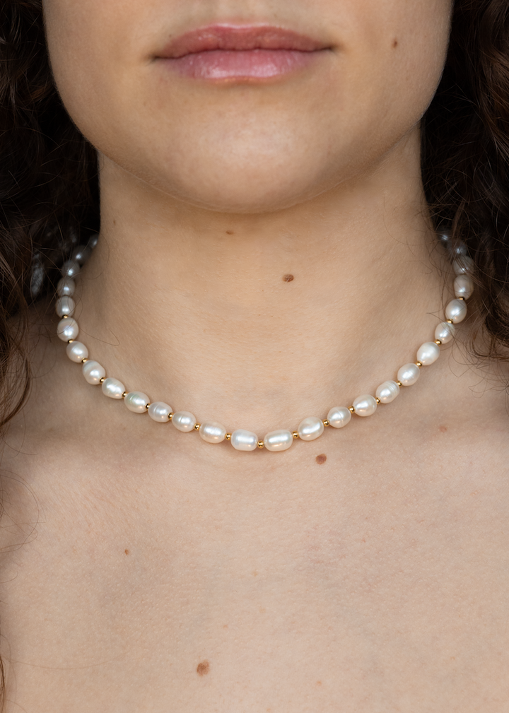 Big Sonia Pearl Love Necklace - Perlenkette (waterproof)