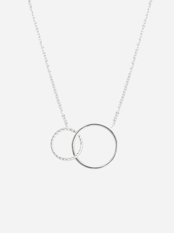 Big Two Circles Twisted Necklace - Halskette (waterproof)