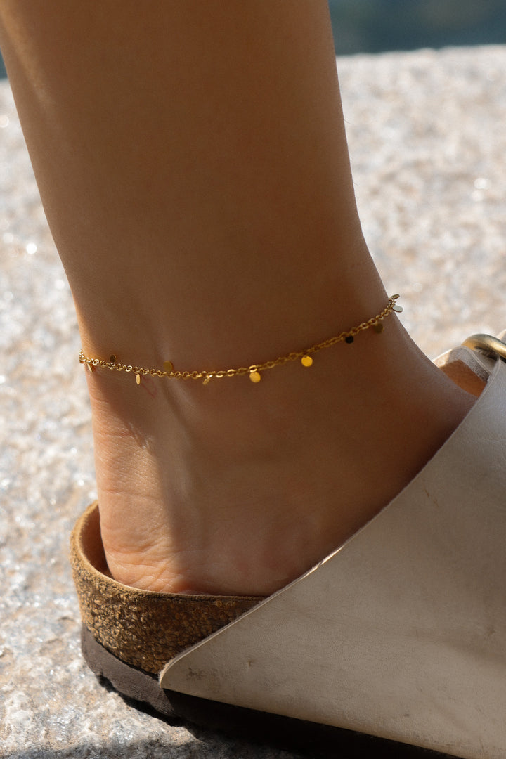 Boho Coin Anklet - Fusskette (waterproof)