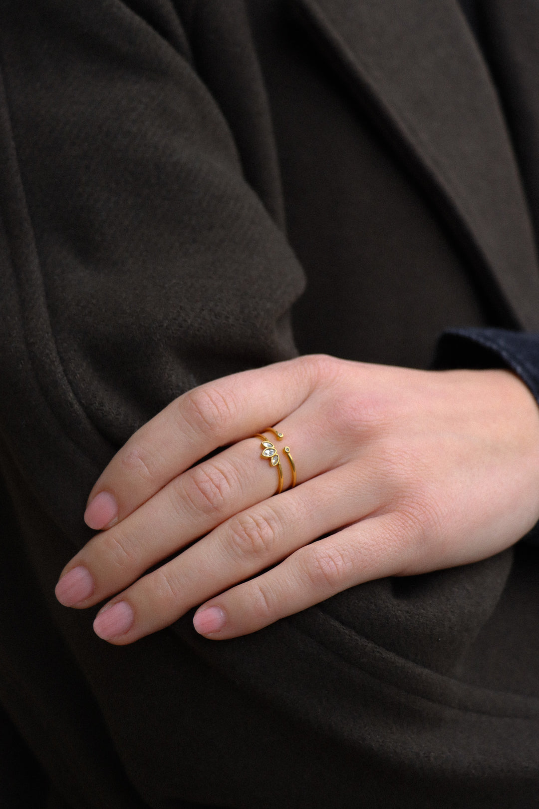 Crystal Flower Ring - Fingerring (waterproof)