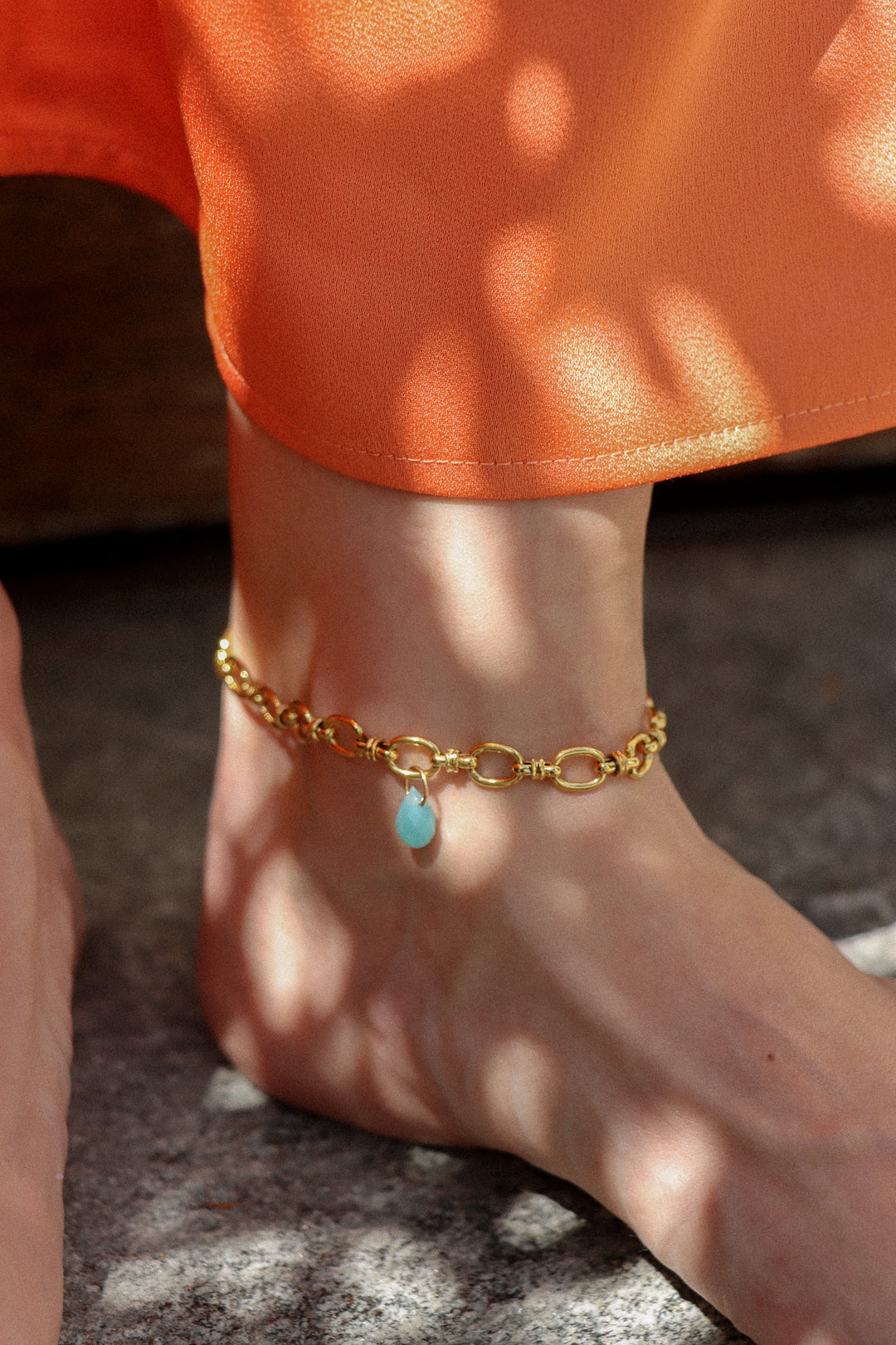 Personalized Freya Moon Love Anklet - Fusskette (waterproof)