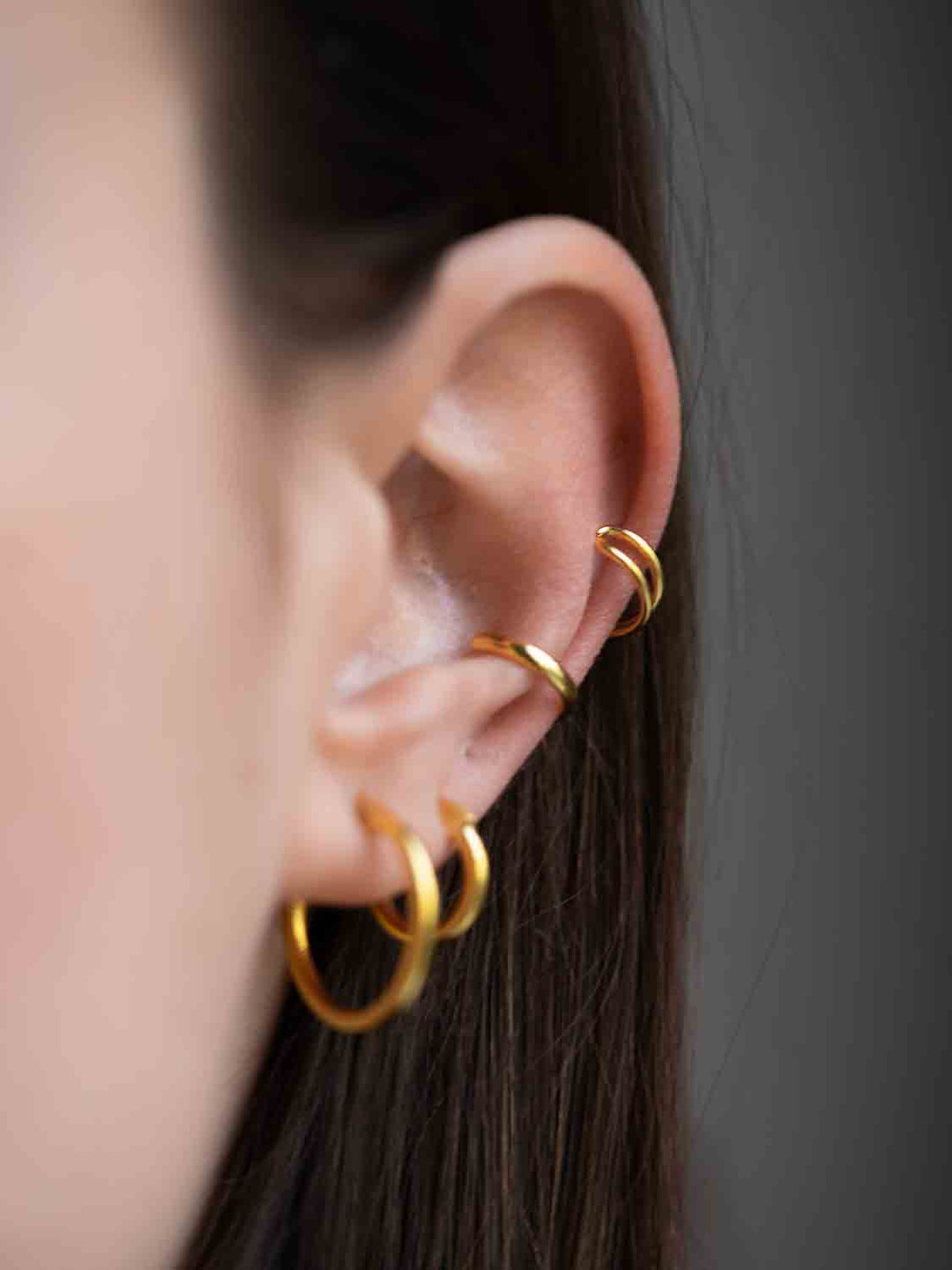 Double Row Earcuff - Ohrklemme Set (waterproof)